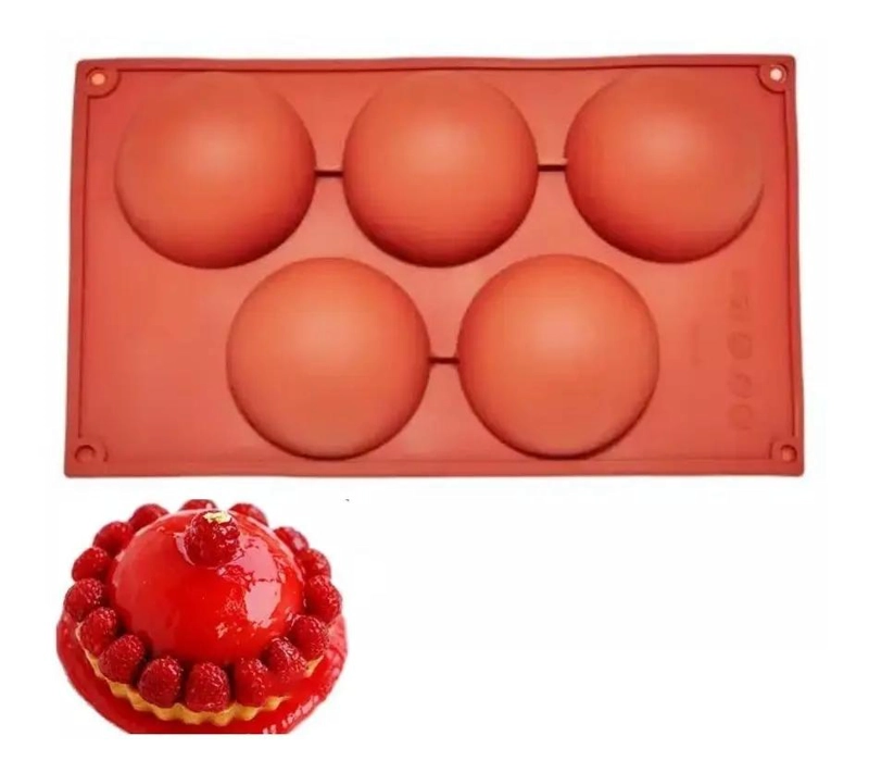 MOLDE DE SILICONA PARA REPOSTERIA EN FORMA DE MEDIA ESFERA - 1