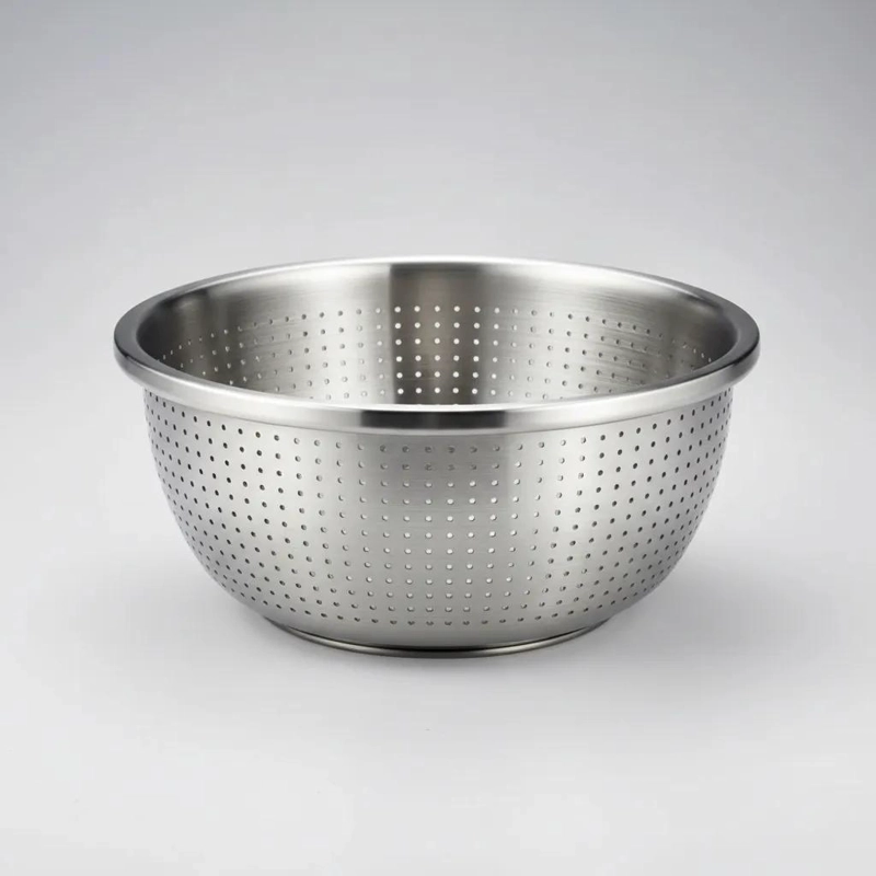 COLADOR ESCURRIDOR DE ACERO INOXIDABLE DE 32 CM PARA PASTA Y COCINA - 5