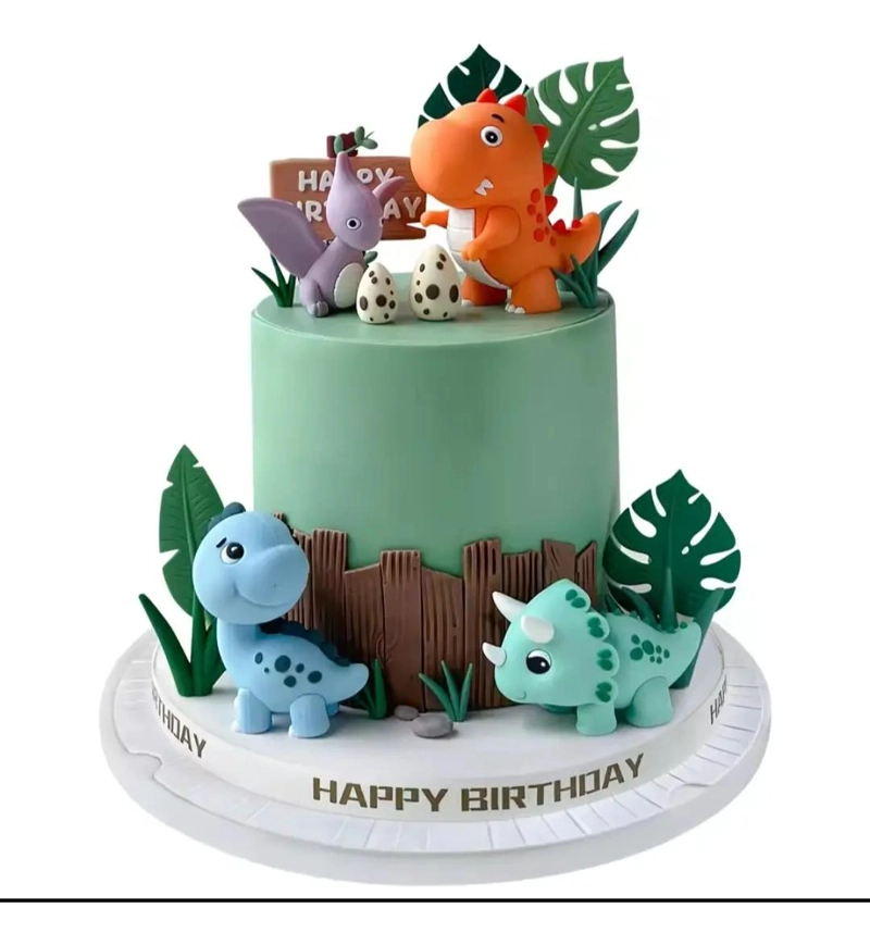 FIGURAS DECORATIVAS PARA TORTAS CON DISEÑO DE DINOSAURIOS VARIADOS - 1