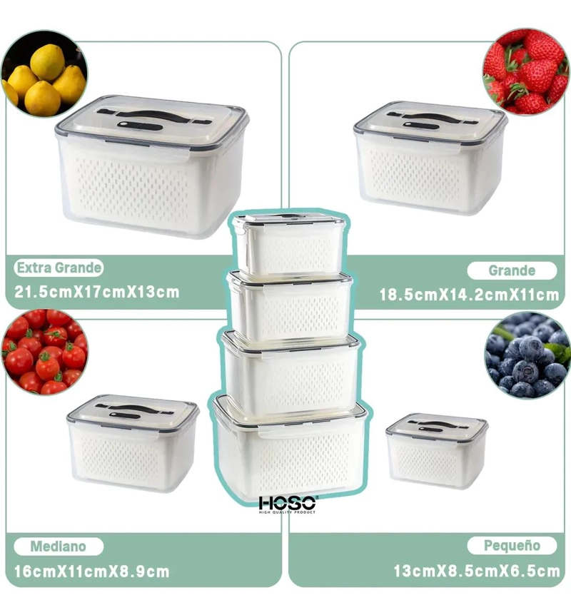 ORGANIZADOR PARA REFRIGERADOR CON TAPA TRANSPARENTE CAPACIDAD 6,2 LITROS - 2