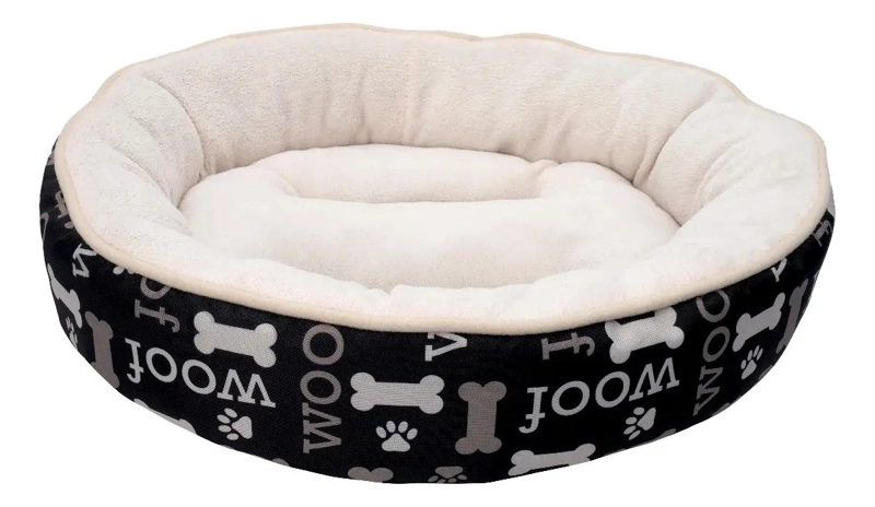 CAMA REDONDA PARA MASCOTAS DE ALGODON Y POLIE STER DE 53 CM - 1
