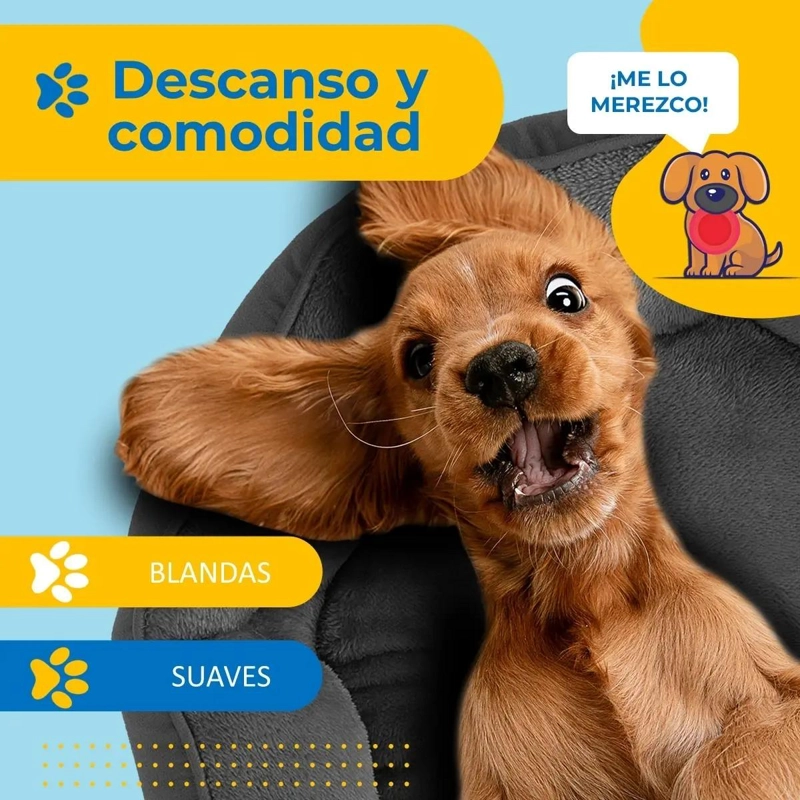 CAMA ULTRASUAVE ANTIESTRES PARA MASCOTAS PERROS Y GATOS - 2