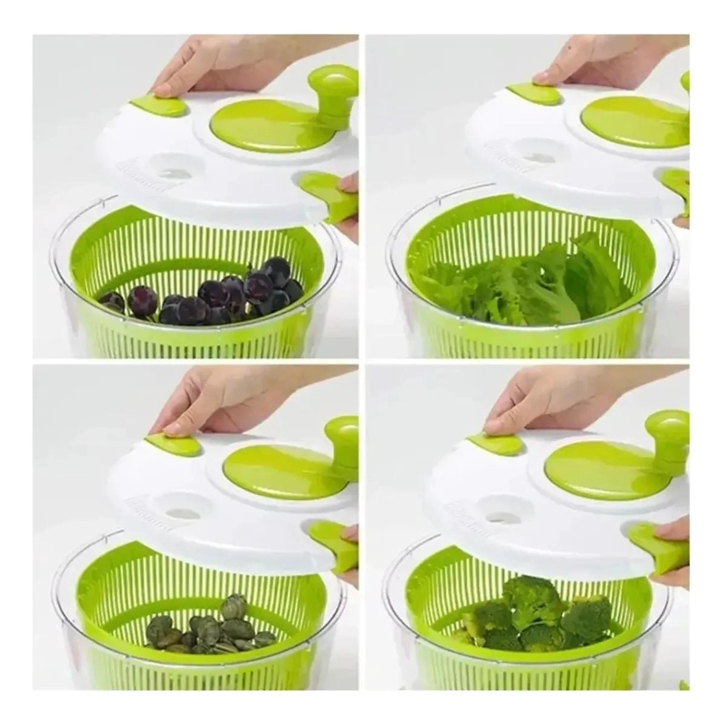 CENTRIFUGA MANUAL PARA SECAR ENSALADAS Y FRUTAS CON DISEÑO PRACTICO - 5