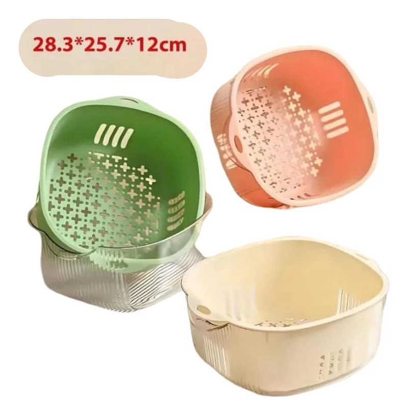 COLADOR DE COCINA DE ACERO INOXIDABLE CON MANGO ERGONOMICO - 2