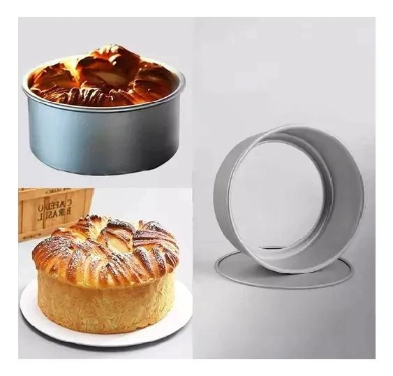 MOLDE REDONDO DESMONTABLE DE ALUMINIO DE 22 CM PARA REPOSTERIA - 3