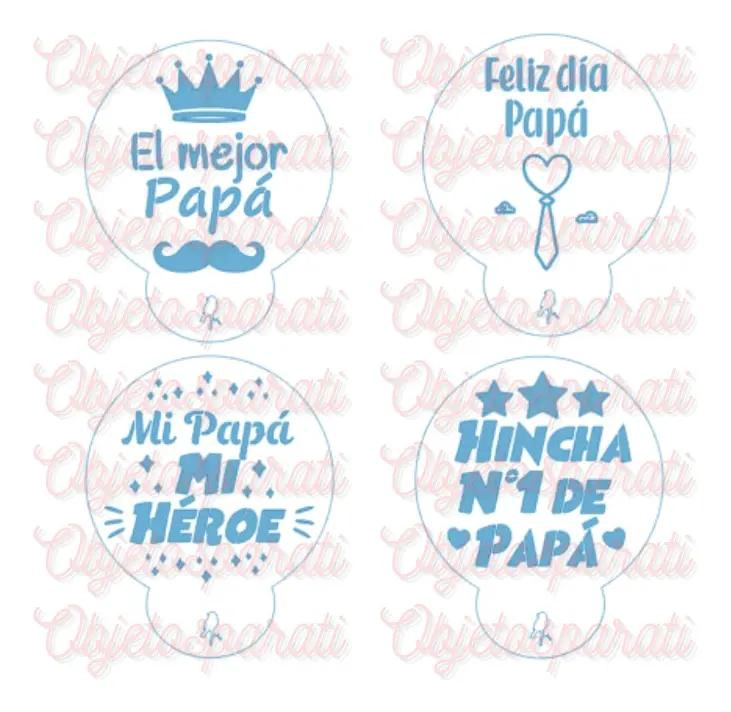 STENCIL PARA REPOSTERIA CON DISEÑO DIA DEL PADRE DE 7 CM - 1