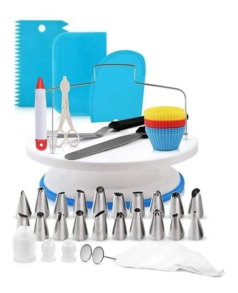 KIT COMPLETO PARA DECORACION DE REPOSTERIA CON SOPORTE GIRATORIO Y 106 PIEZAS - 2
