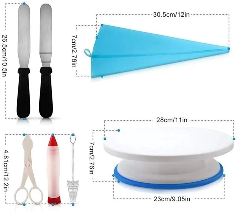 KIT COMPLETO PARA DECORACION DE REPOSTERIA CON SOPORTE GIRATORIO Y 106 PIEZAS - 3