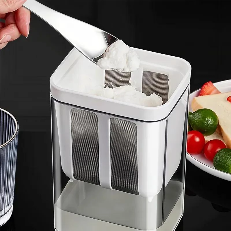 COLADOR PARA YOGUR GRIEGO CASERO CON SEPARADOR DE SUERO EFICIENTE - 1