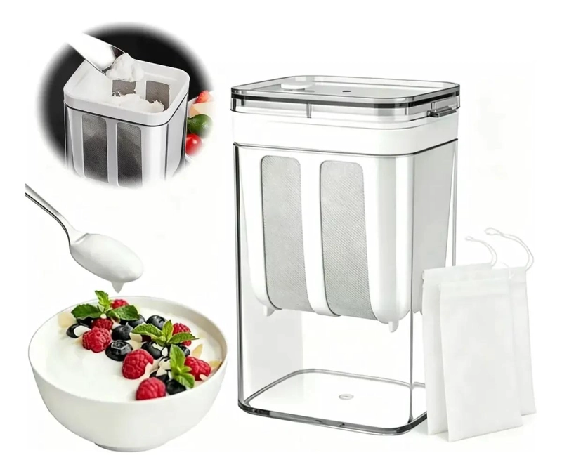 COLADOR PARA YOGUR GRIEGO CASERO CON SEPARADOR DE SUERO EFICIENTE - 5
