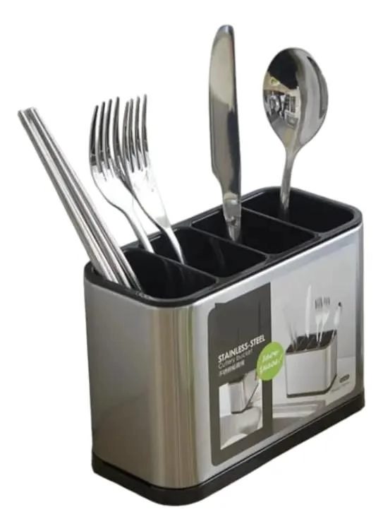ESCURRIDOR PARA CUBIERTOS Y UTENSILIOS DE COCINA EN ACERO INOXIDABLE - 1