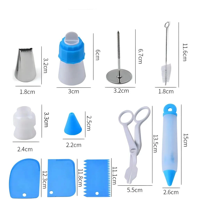 KIT COMPLETO DE DECORACION PARA PASTELES CON 66 PIEZAS VARIADAS - 4