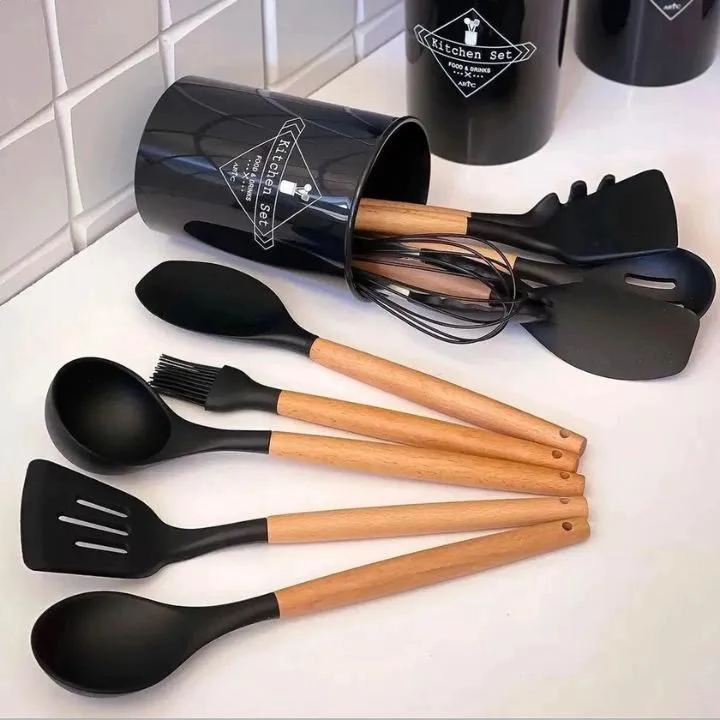 SET COMPLETO DE 12 UTENSILIOS DE COCINA RESISTENTES AL CALOR PARA USO DIARIO - 3