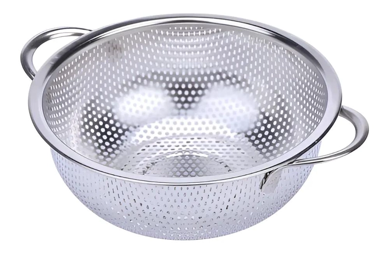 COLADOR DE ACERO INOXIDABLE PUNZONADO DE 28 CM PARA COCINA - 1