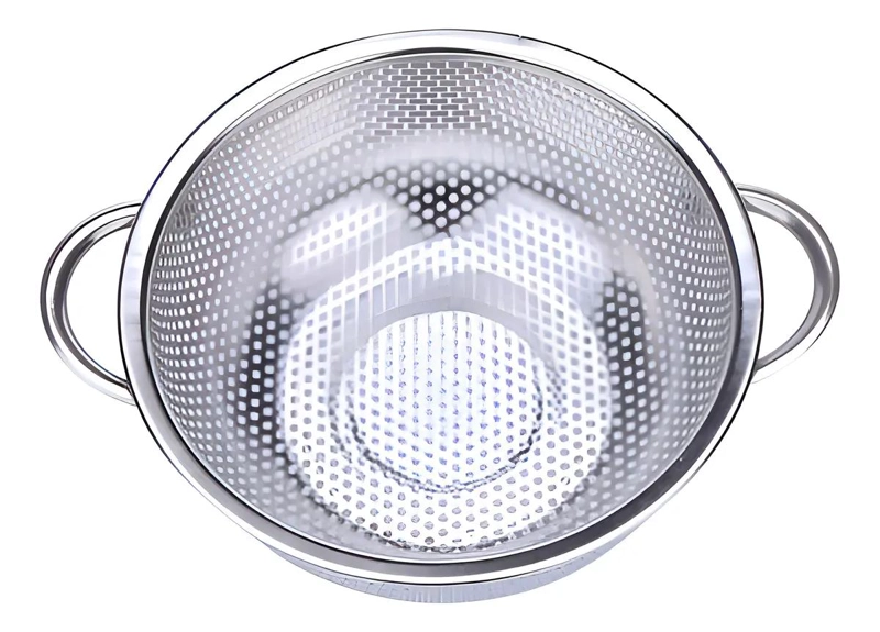 COLADOR DE ACERO INOXIDABLE PUNZONADO DE 28 CM PARA COCINA - 2