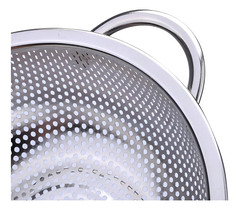 COLADOR DE ACERO INOXIDABLE PUNZONADO DE 28 CM PARA COCINA - 3