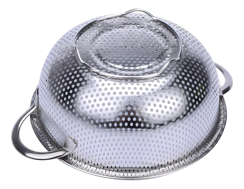 COLADOR DE ACERO INOXIDABLE PUNZONADO DE 28 CM PARA COCINA - 4