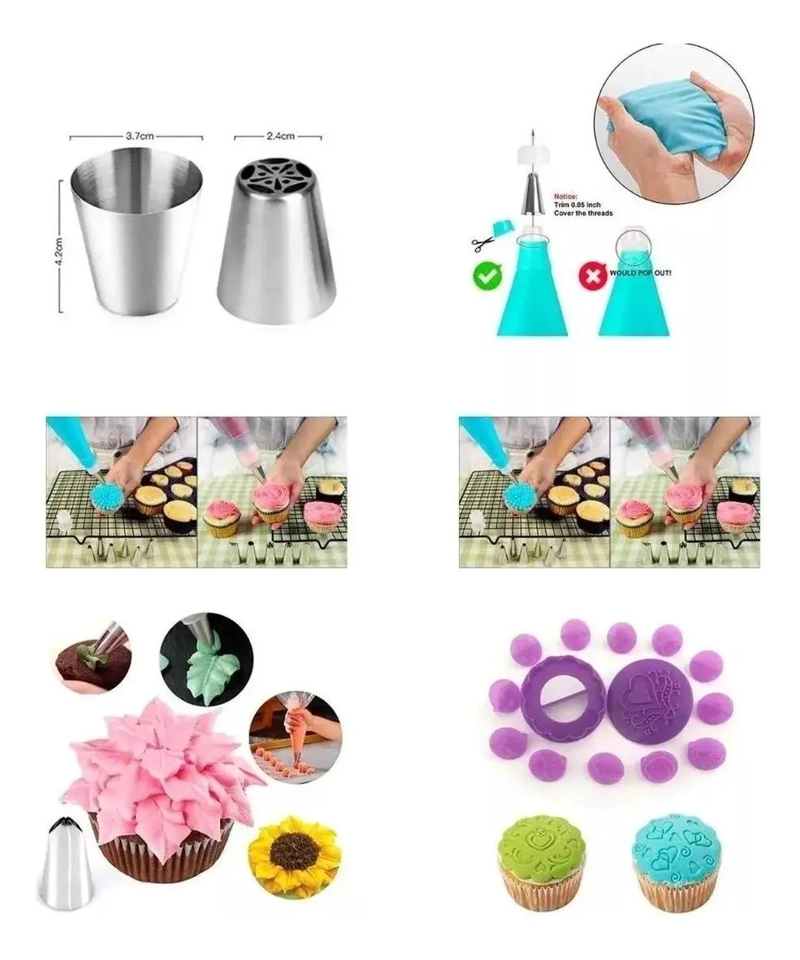 KIT COMPLETO DE UTENSILIOS PARA REPOSTERIA CON 207 PIEZAS VARIADAS - 3