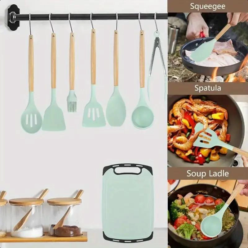 SET COMPLETO DE 19 UTENSILIOS DE COCINA ANTIADHERENTES DE SILICONA - 3