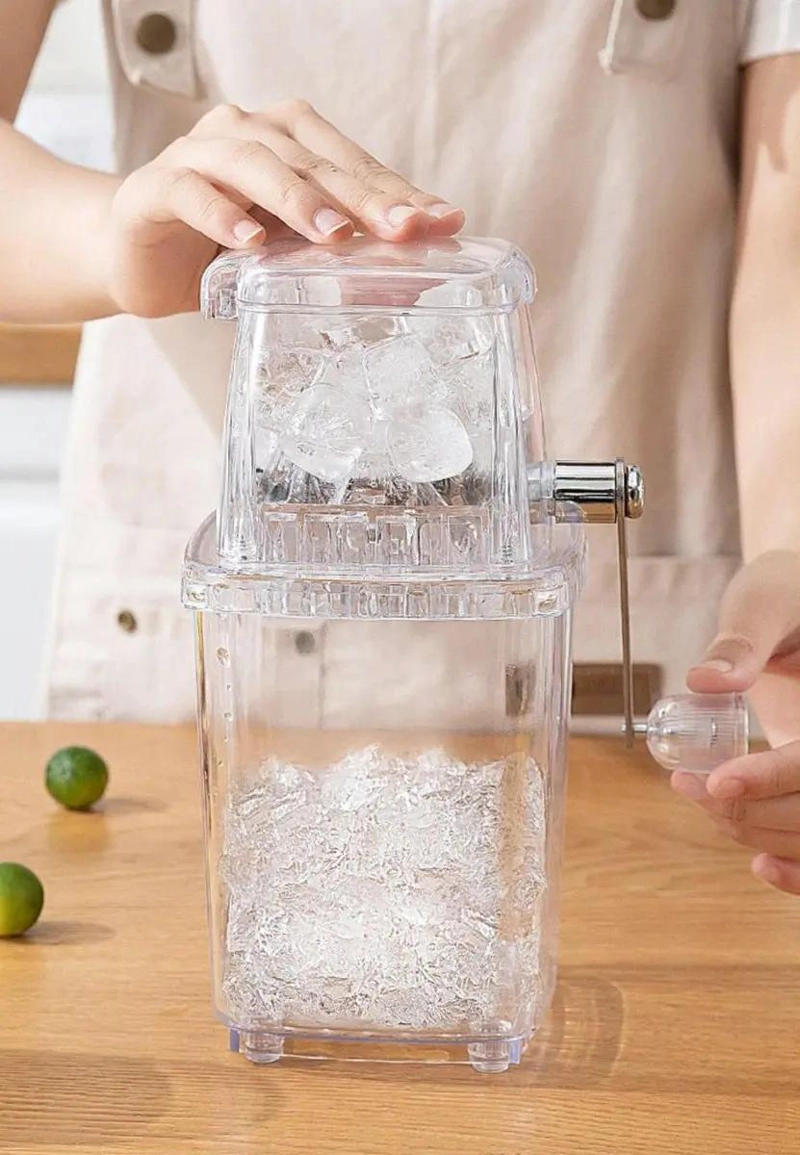 MAQUINA MANUAL PARA RASPADOS CON TRITURADOR DE HIELO DE MANIVELA - 5