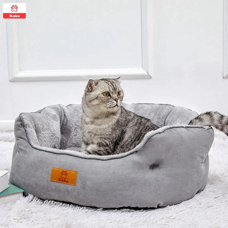 CAMA ANTIESTRE S PARA MASCOTAS CON COJIN REVERSIBLE PARA PERROS Y GATOS - 1