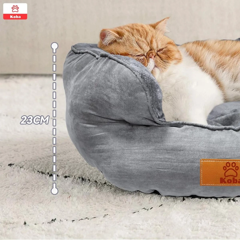 CAMA ANTIESTRE S PARA MASCOTAS CON COJIN REVERSIBLE PARA PERROS Y GATOS - 5