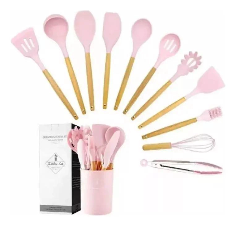 SET DE UTENSILIOS DE COCINA CON 10 PIEZAS DE SILICONA RESISTENTES - 2