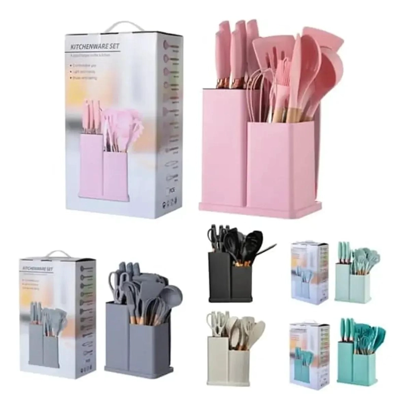 SET COMPLETO DE UTENSILIOS PARA COCINA CON VARIEDAD DE HERRAMIENTAS - 4
