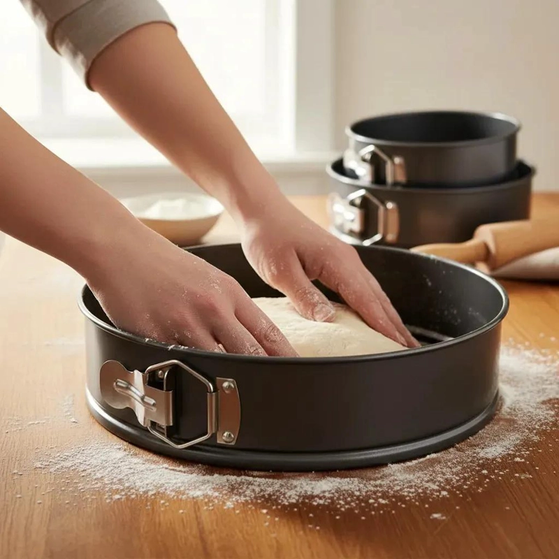 SET DE 3 MOLDES REDONDOS ANTIADHERENTES PARA REPOSTERIA Y TORTAS - 3