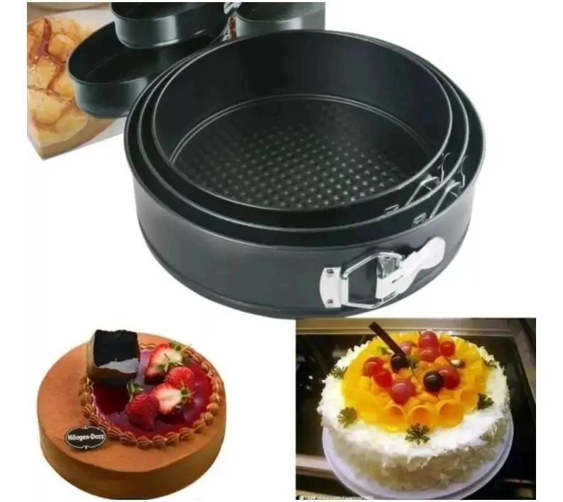 SET DE 3 MOLDES REDONDOS ANTIADHERENTES PARA REPOSTERIA Y TORTAS - 5