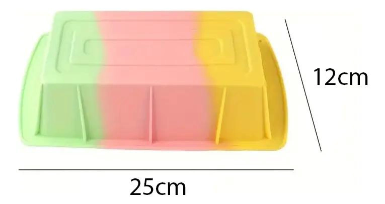 SET DE 2 MOLDES DE SILICONA TRICOLOR PARA HORNEAR QUEQUES - 2