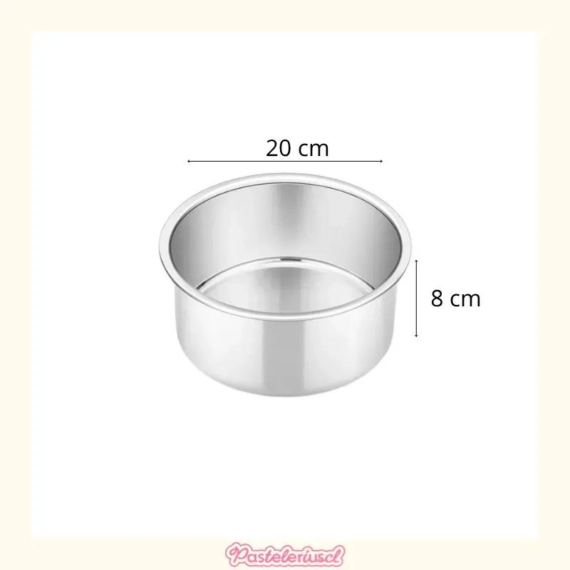 MOLDE PARA TORTA Y QUEQUE DE ALUMINIO DE 20 CM DIAMETRO - 3