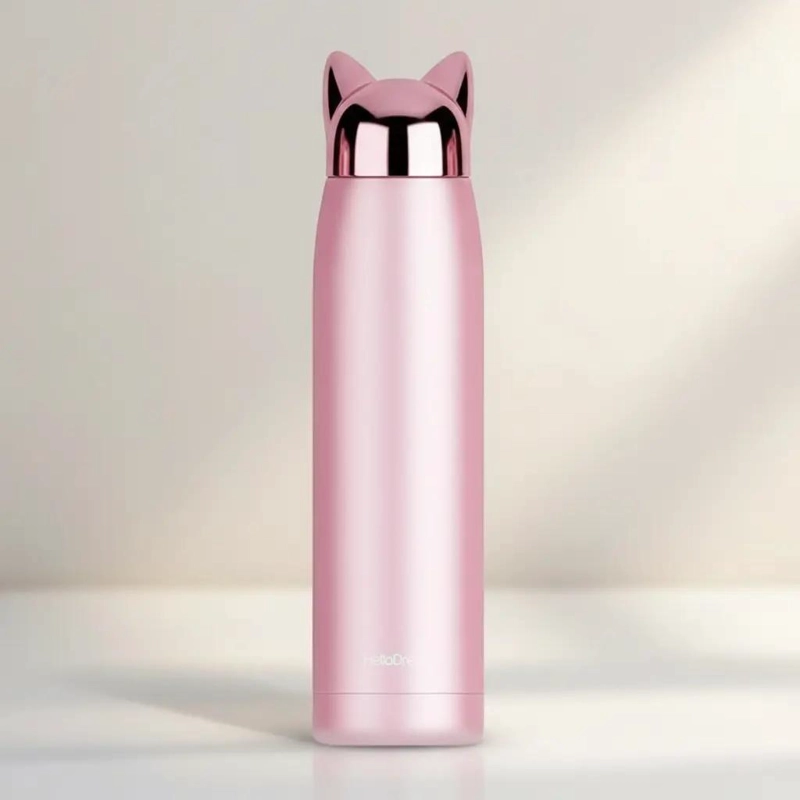 TERMO CON DISEÑO DE GATO PARA BEBIDAS CALIENTES Y FRIAS - 3