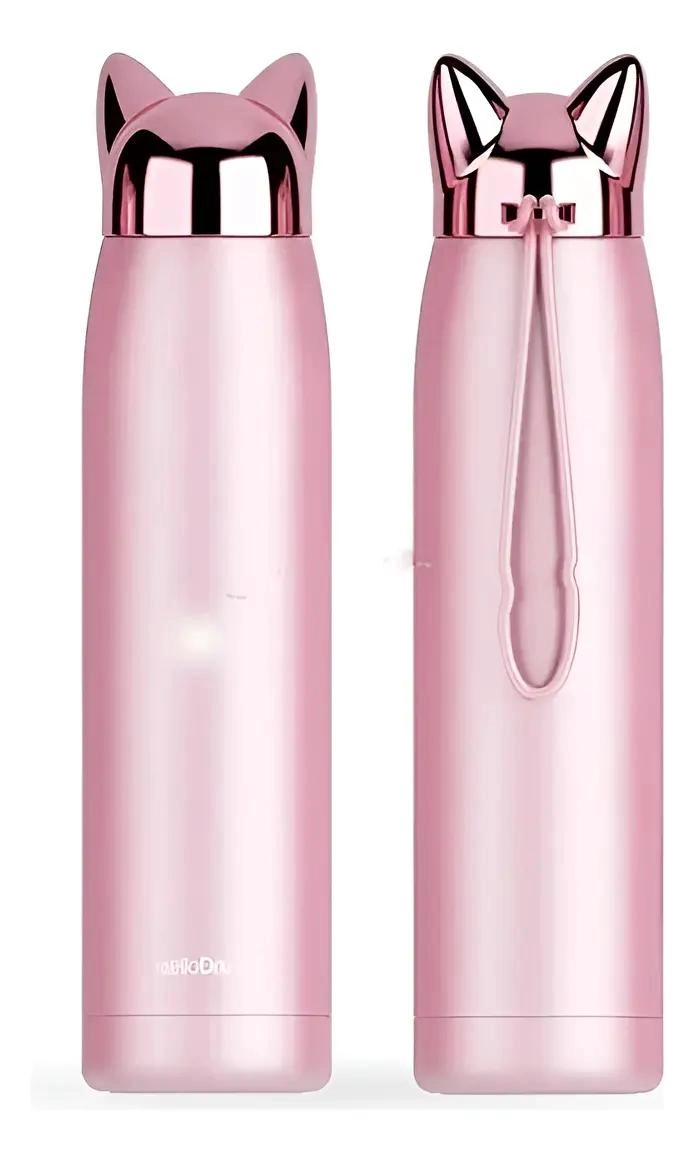 TERMO CON DISEÑO DE GATO PARA BEBIDAS CALIENTES Y FRIAS - 4