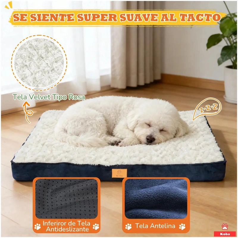 COLCHON ORTOPE DICO ANTIESTRE S PARA PERROS Y GATOS 75X50 CM - 2