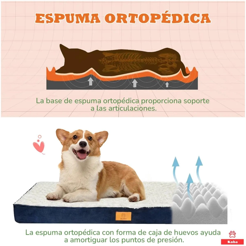 COLCHON ORTOPE DICO ANTIESTRE S PARA PERROS Y GATOS 75X50 CM - 3