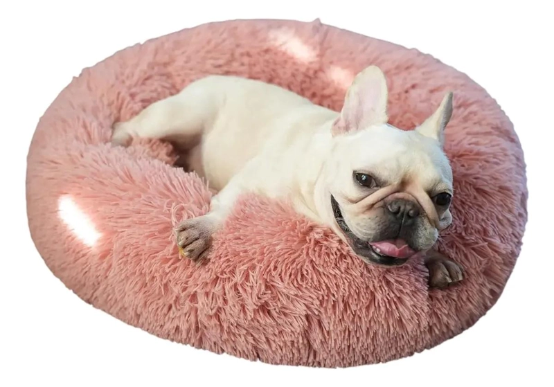 CAMA ANTIESTRE S PELUDA PARA PERROS Y GATOS 70 CM EN VARIOS COLORES - 1