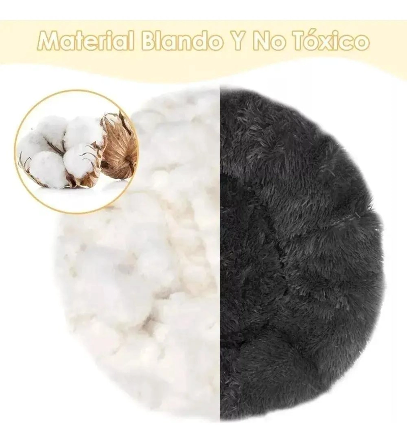 CAMA ANTIESTRE S PELUDA PARA PERROS Y GATOS 70 CM EN VARIOS COLORES - 5