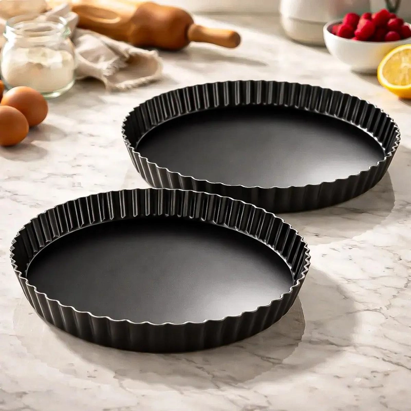 SET DE 2 MOLDES DESMONTABLES PARA TARTALETAS DE 26 CM - 1