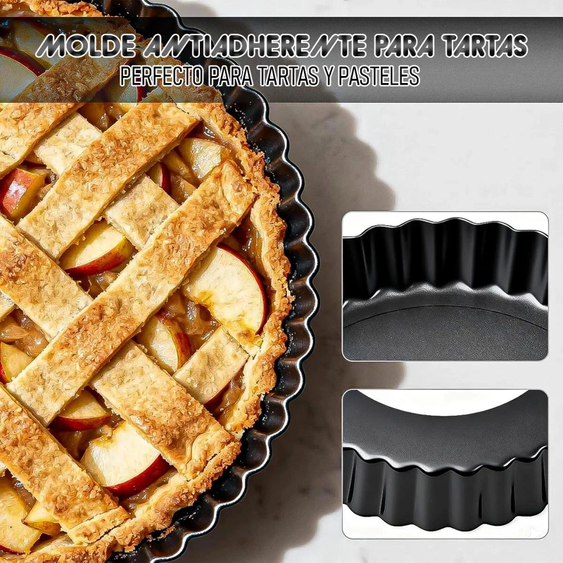 SET DE 2 MOLDES DESMONTABLES PARA TARTALETAS DE 26 CM - 3
