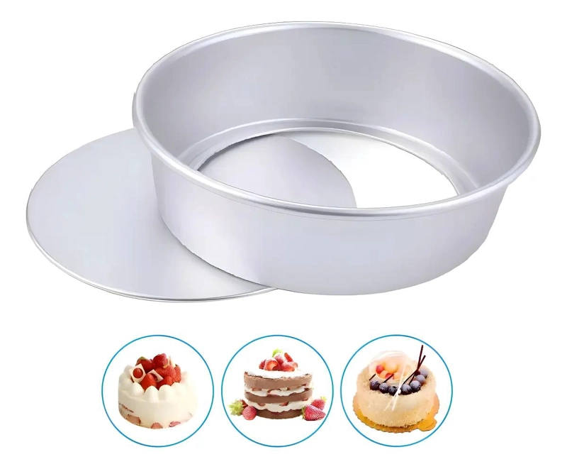 MOLDE DESMONTABLE DE ALUMINIO GRIS DE 24 CM PARA TORTAS Y QUEQUES - 1