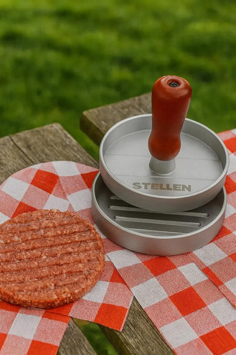 MOLDE PARA HAMBURGUESAS DE ALUMINIO CON PRESION PARA COCINA - 2