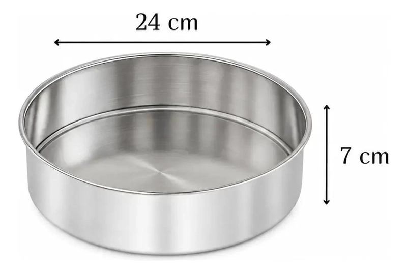 MOLDE REDONDO DE ALUMINIO PARA TORTAS Y QUEQUES DE 24 CM - 5