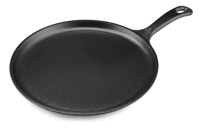 CREPERA DE HIERRO FORJADO 26 CM COLOR NEGRO PARA COCINA - 1