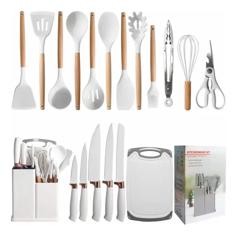 SET COMPLETO DE 19 UTENSILIOS DE COCINA ANTIADHERENTES DE SILICONA - 2