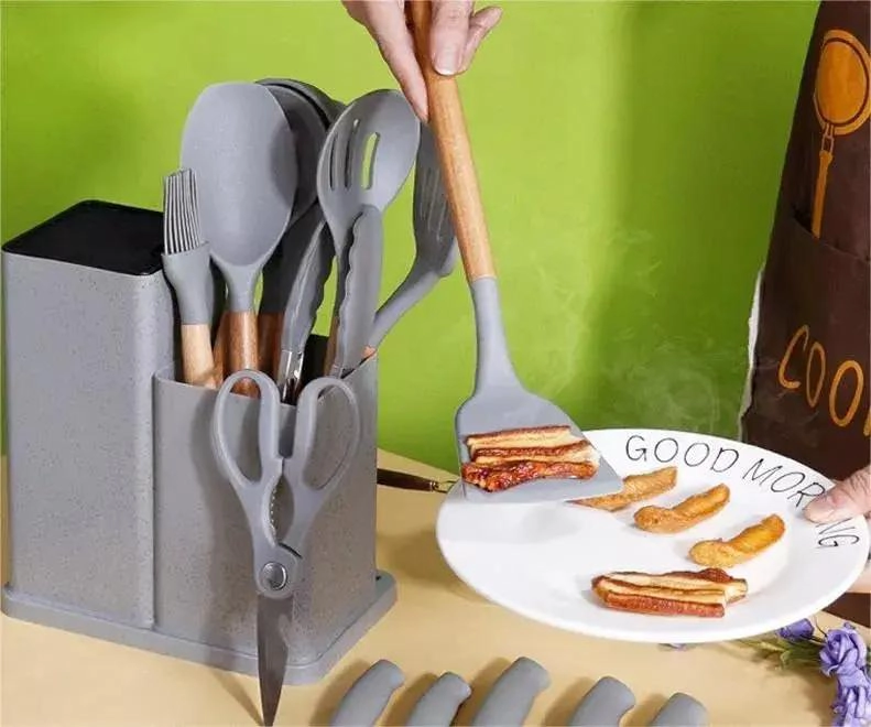 SET COMPLETO DE 19 UTENSILIOS DE COCINA ANTIADHERENTES DE SILICONA - 4