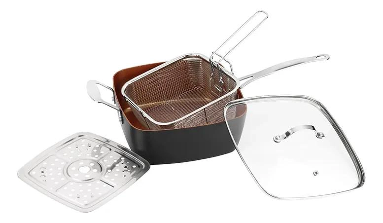 SARTE N OLLA MULTIUSO 24 CM CON CAPACIDAD DE 4 LITROS PARA FREIR Y COCINAR AL VAP - 1