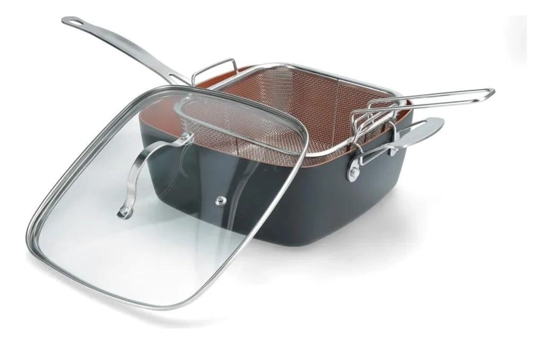 SARTE N OLLA MULTIUSO 24 CM CON CAPACIDAD DE 4 LITROS PARA FREIR Y COCINAR AL VAP - 3