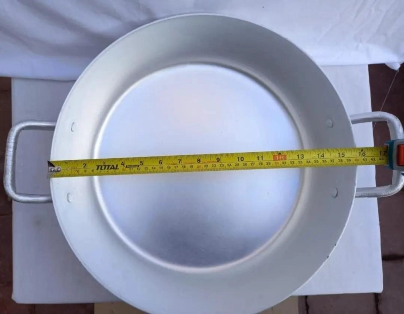 PAILA DE ALUMINIO PARA FREIR CON DIAMETRO DE 40 CM COLOR PLATEADO - 3