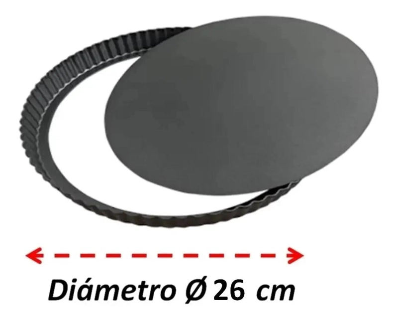 SET DE 2 MOLDES DESMONTABLES PARA TARTALETAS INDIVIDUALES DE 26 CM - 5